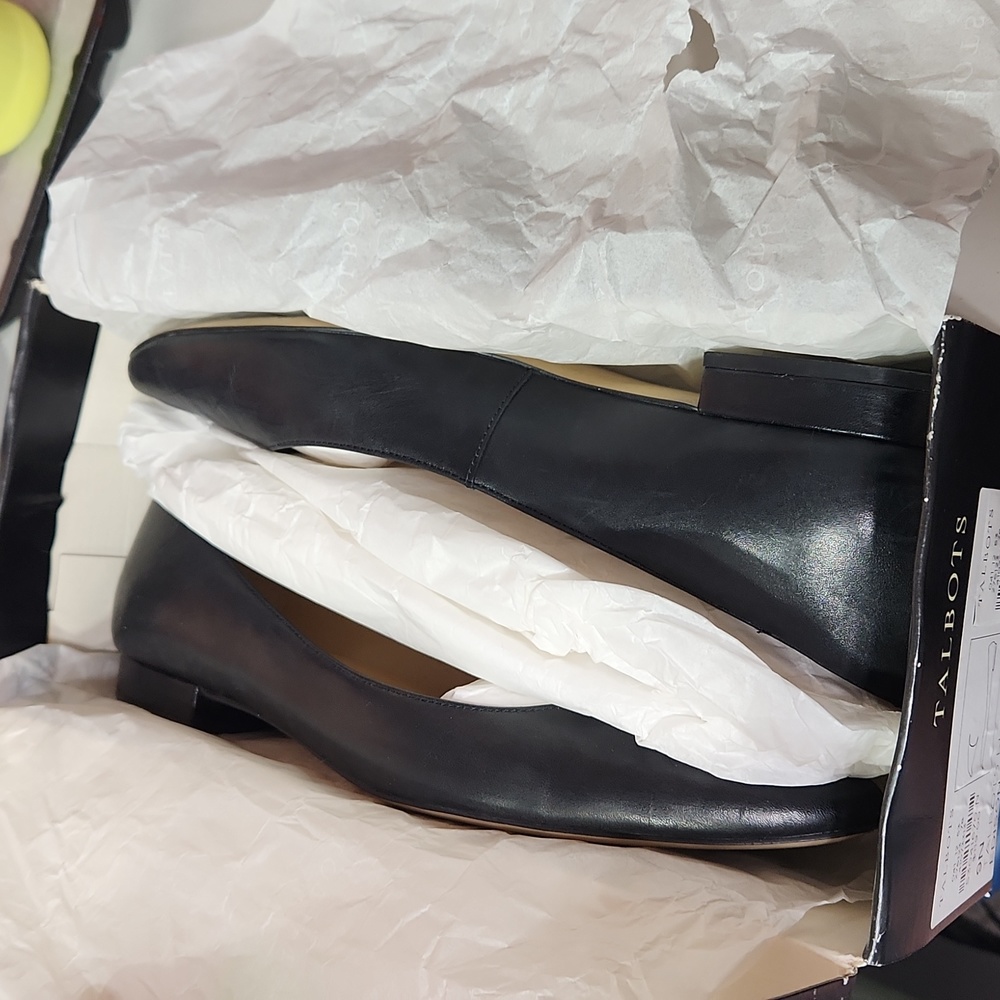 Talbots "Edison" Black 9n Leather Basic Business … - image 8